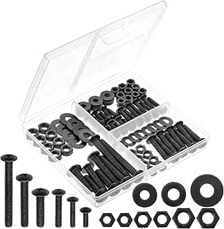Mr. Pen- Bolts, Nuts, and Washer Assortment Kit, 113 Pcs, Black, Bolt and Nut Set