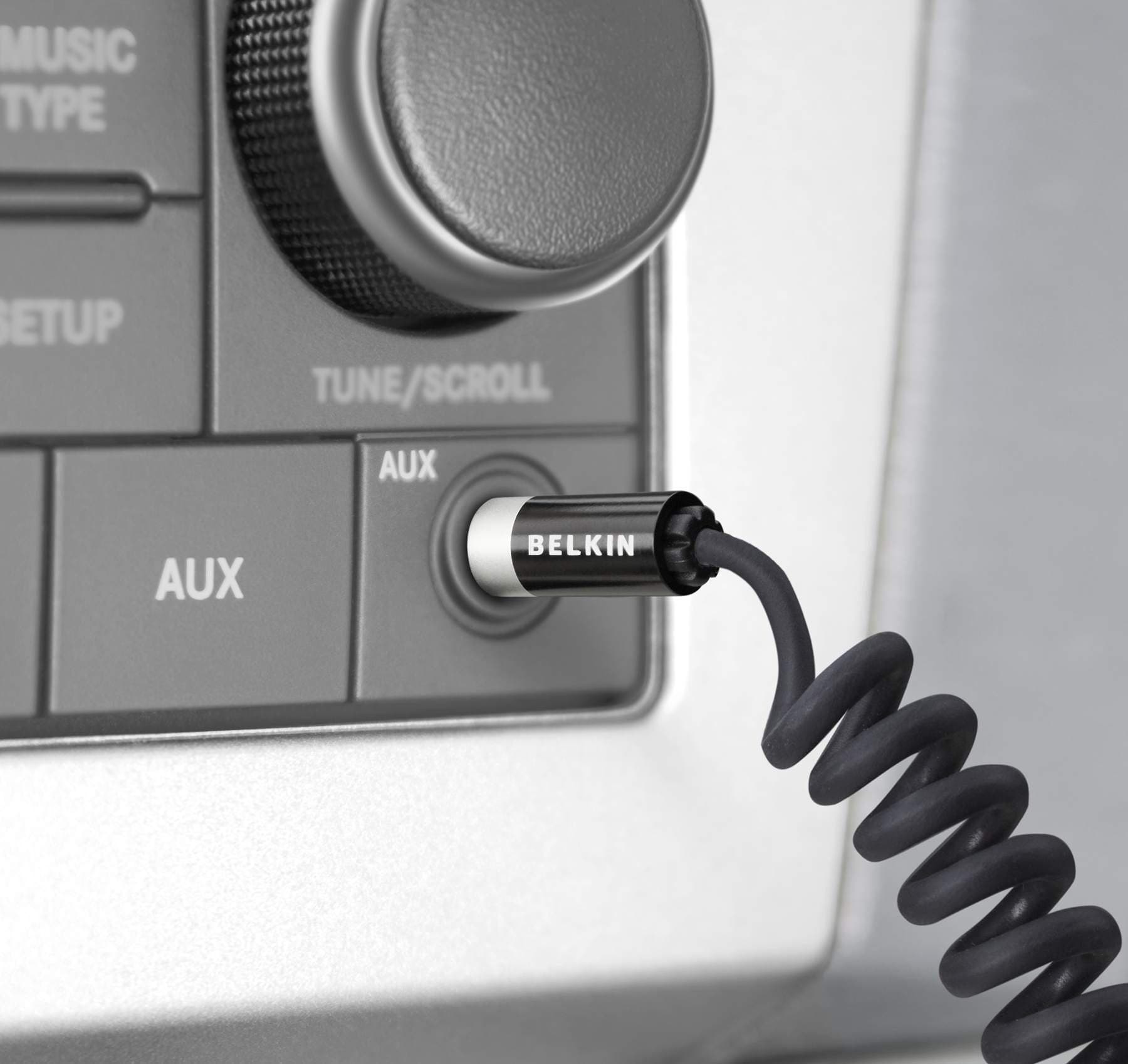 Belkin Coiled Car Stereo Cable for iPod/iPhone