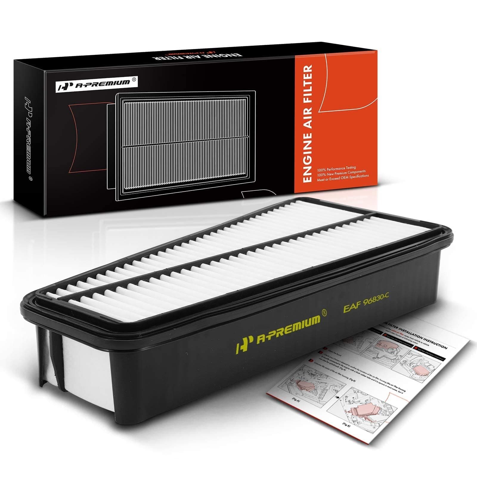 Engine Air Filter Compatible with Toyota Models - Tacoma 2005-2015, Tundra 2005-2010, 4Runner 2003-2009, FJ Cruiser 2007-2009 - V6 4.0L - Replace# 17801-0P010, CA9683