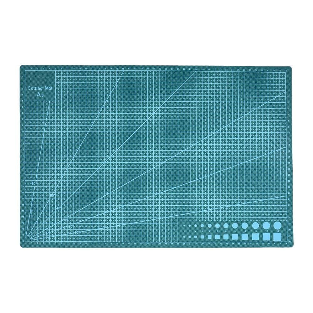 Self Healing Cutting Mat 18" x 12" Double Sided Rotary, GKS Professional Long Lasting Thick Non-Slip Mat for Quilting, Sewing and All Arts & Crafts Projects (Green, A3)