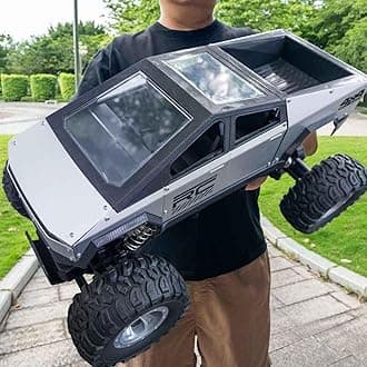 1:12 Scale RC Cars Remote Control Car, 4WD Off-Road Truck, Metal Shell LED Headlights Offroad Monster RC Truck, 4x4 All Terrain Hobby RC Cars Toys for Boys Kids Adults Gifts 8-12