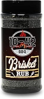 10-42 BBQ Brisket Rub (NO MSG) 10.5 oz - All-Natural Spice Seasoning for Steak, Rib, Meat - Beef Brisket Seasoning Dry Rub - BBQ Rubs and Spices for Smoking and Grilling - Brisket rub for smoker - 0 Calorie