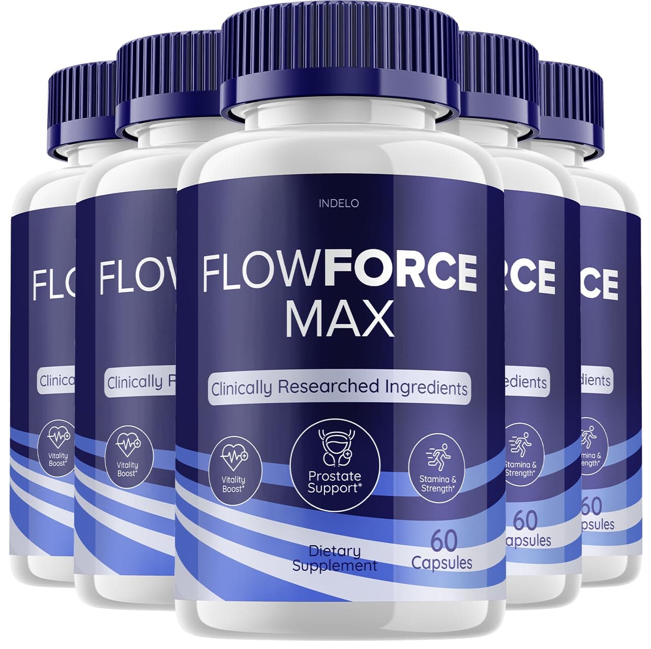 (5 Pack) FlowForce Max Prostate Supplement Advanced Energy, Supplement for Men, Flow Force Max Bladder Control Supplements Flowforce Max for Men Health Supplement, FlowForce Max Reviews (300 Capsules)