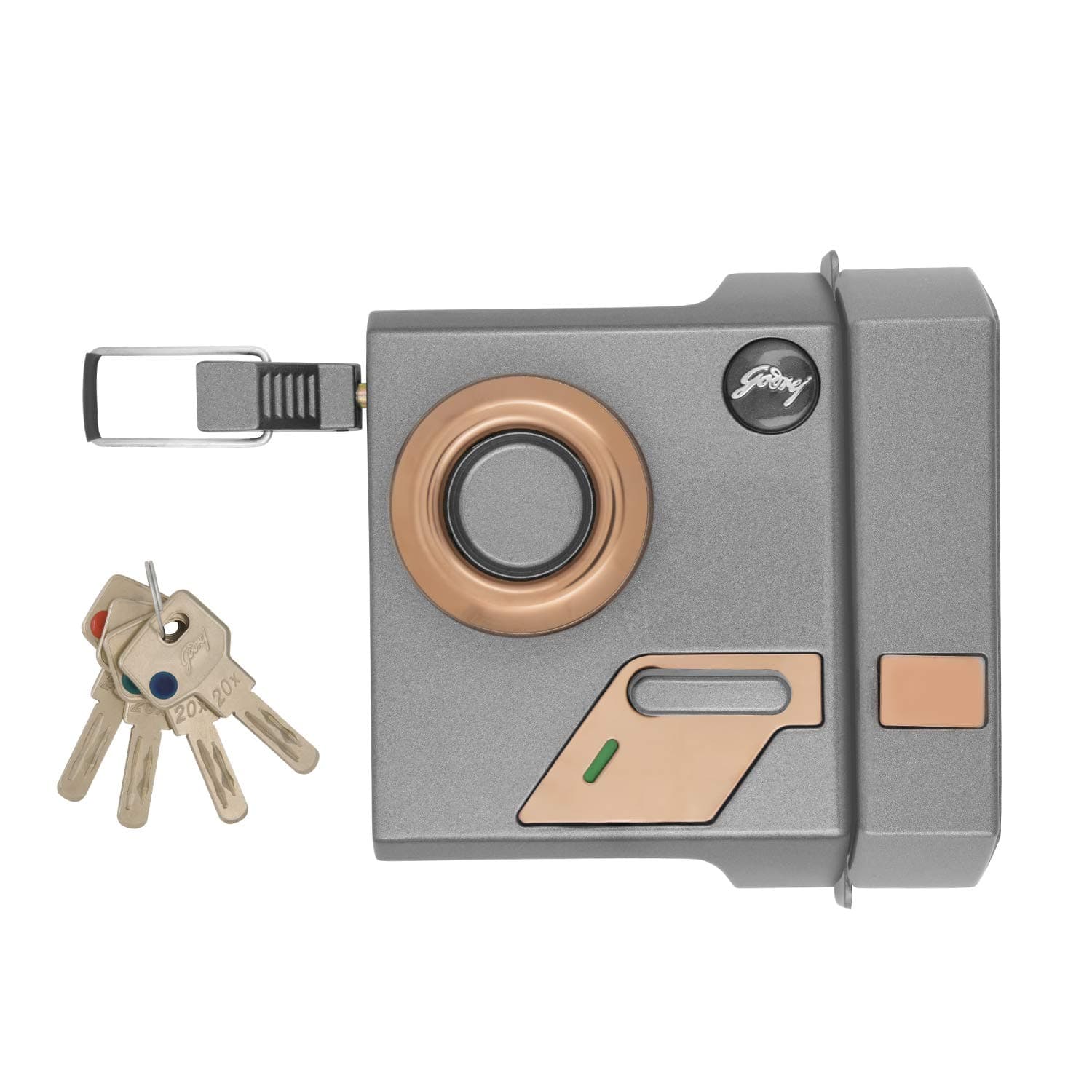 Godrej Locking Solutions and Systems EXS+ Altrix 1CK for Inside Opening Doors (Royal Titanium)