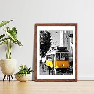 LaVie Home 20x28 Poster Frame Brown, Display Pictures 18x24 with Mat or 20x28 Without Mat, Stable and Sturdy Picture Frame with Polished Plexiglass, Horizontal and Vertical Format of The Wall（1 Pack）