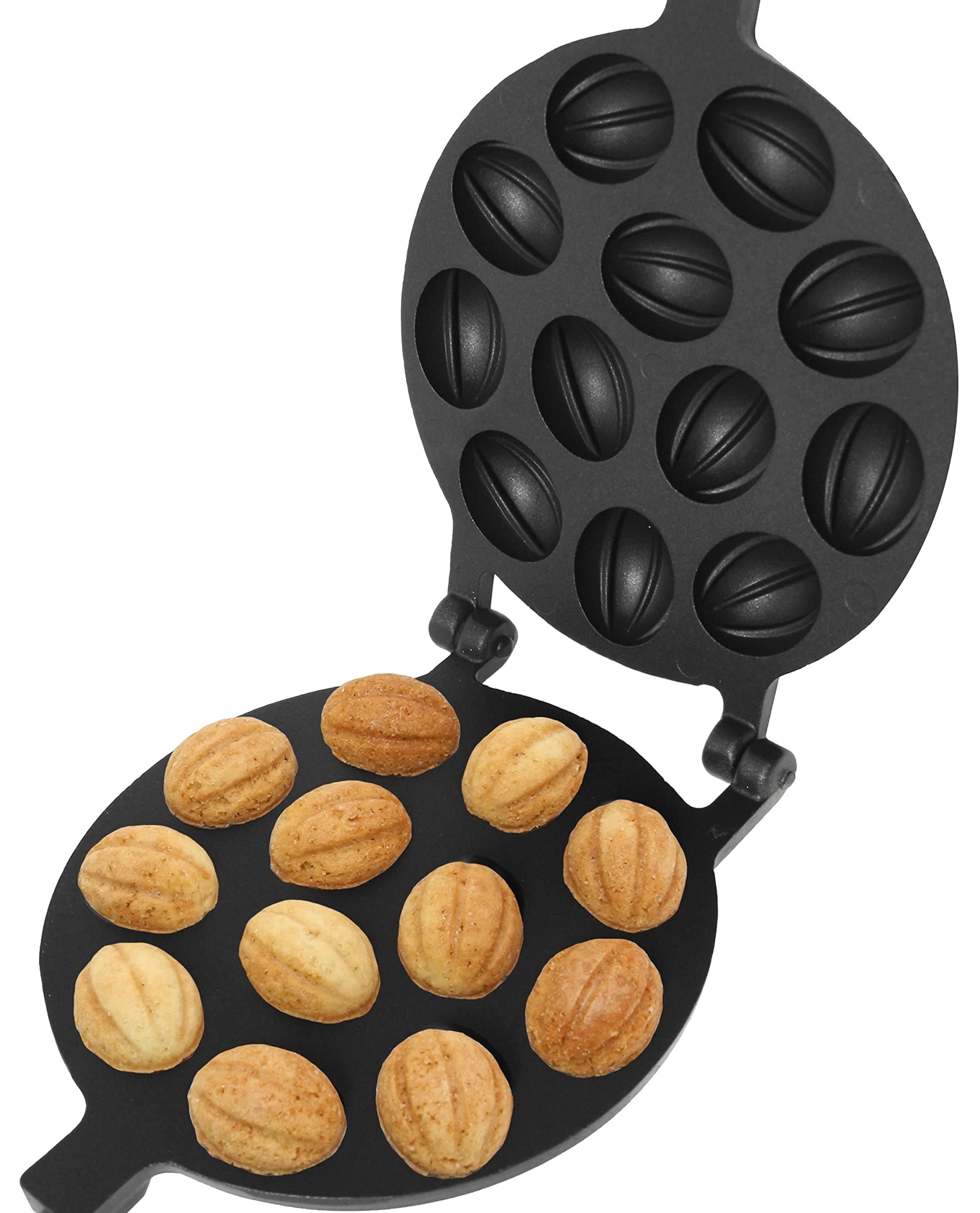 Walnut Cookie Mold Maker 12 non-stick - Oreshki Mold Maker - Walnut Cookie Molds - Орешница Russian - Oreshki Maker - Walnut Cookie Maker Oreshek - Nutty Maker - Oreshnitsa Nut Cookies Maker