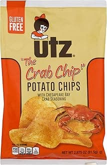 UTZ "The Crab Chip" Potato Chips 2.875 oz Bags - Pack of 14