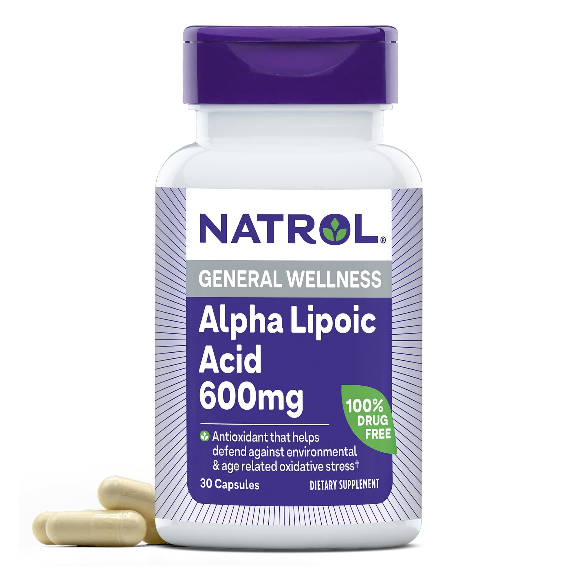 Natrol, Alpha Lipoic Acid, 600 mg, 30 Capsules