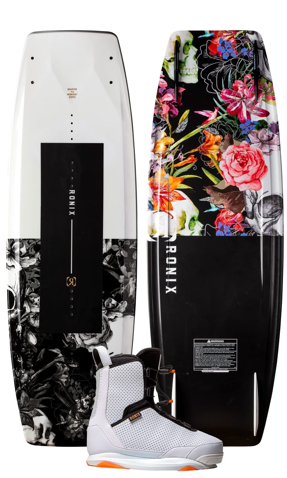 Ronix Wakeboard Package Quarter 'Til Midnight Board w/ Rise Boot