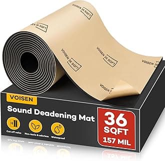 Sound Deading Material for Cars, 157 MIL (4 mm) 36 sqft Sound Deadening Mat,Sound Deadening,Car Sound Deadening Closed Cell Foam,PE Foam Sound Deadener Material & Heat Barrier