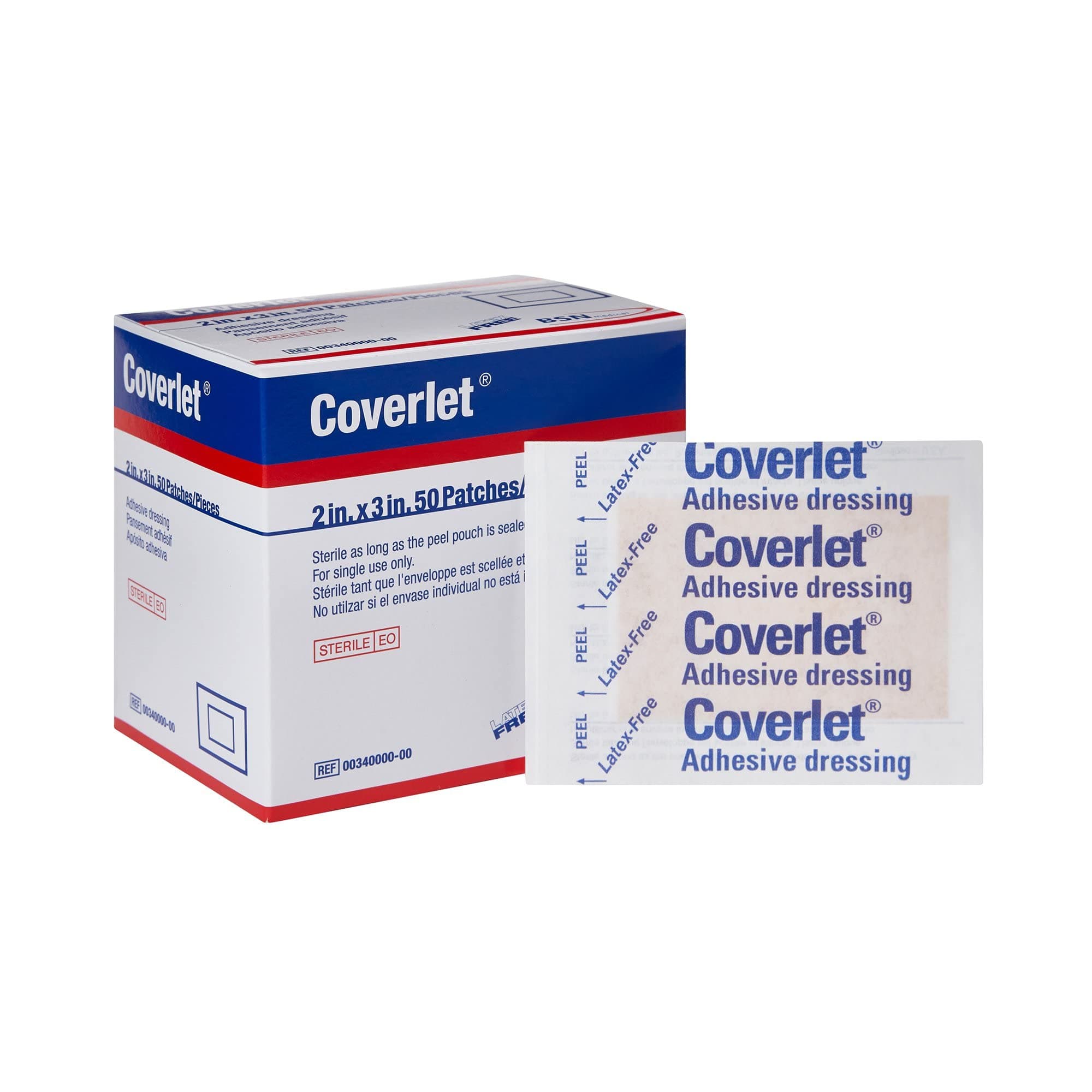 COVERLET Elastic Patch Bandage 2" x 3" - 50/Box #340000
