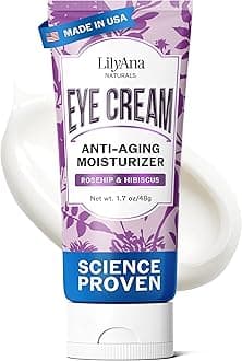 Eye Cream for Dark Circles and Puffiness, Under Eye Cream for Wrinkles and Bags, Anti Aging - helps Improve Dryness; for Sensitive Skin - 1.7 oz - Made in USA