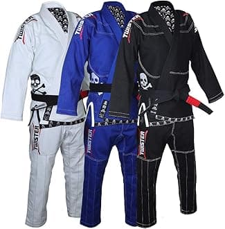 TwisterProgress BJJ Gi | Preshrunk Pearl Weave 475g Pants & Jacket | Brazilian Jiu Jitsu Uniform FREE White Belt