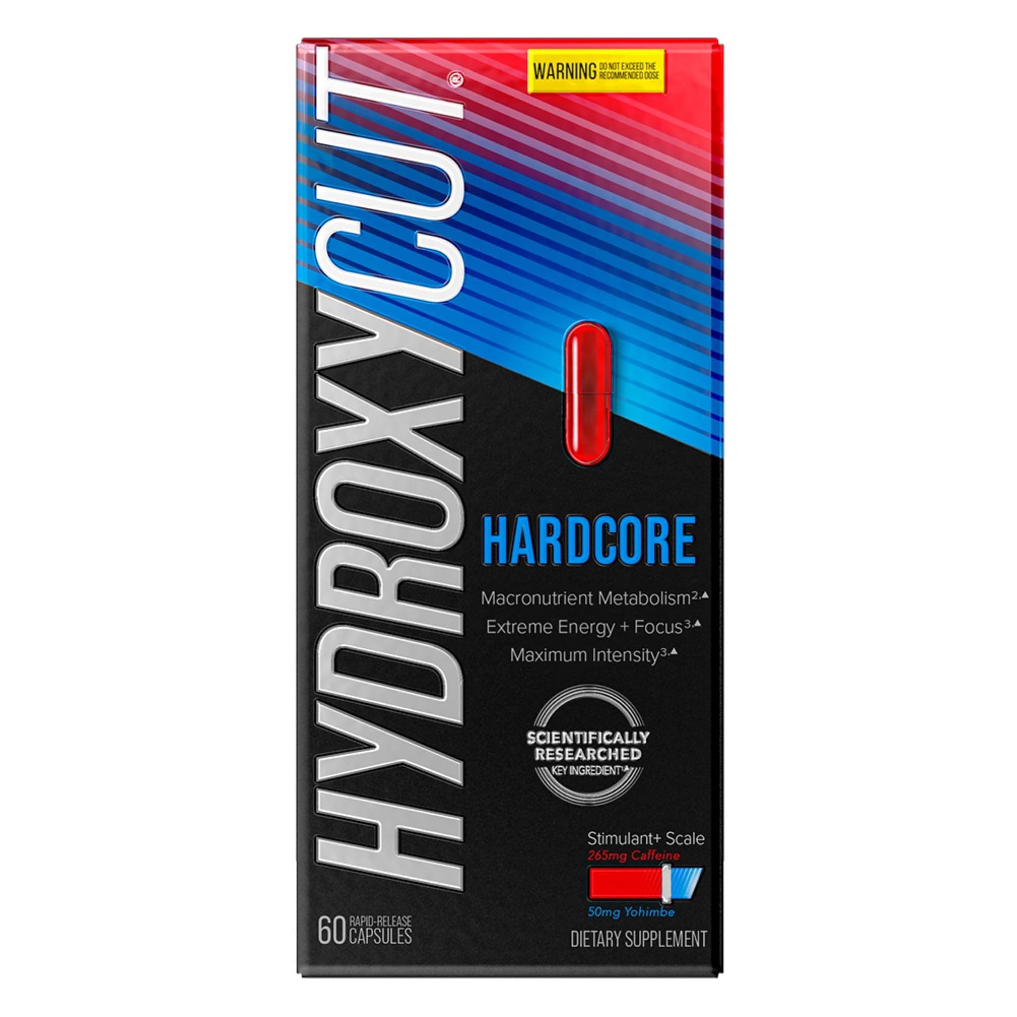 Hardcore - 60 Rapid-Release Capsules - Thermogenic Calorie Burn, Extreme Energy + Focus, Maximum Intensity - for Women & Men