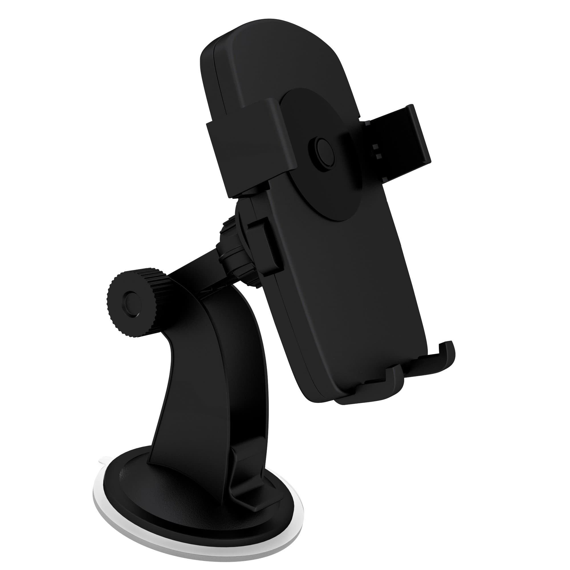 Targely Windshield Dashboard Car Mount Holder for iPhone 6s/6, Galaxy S7/S6 and Many More- Hands Free Driving! Black