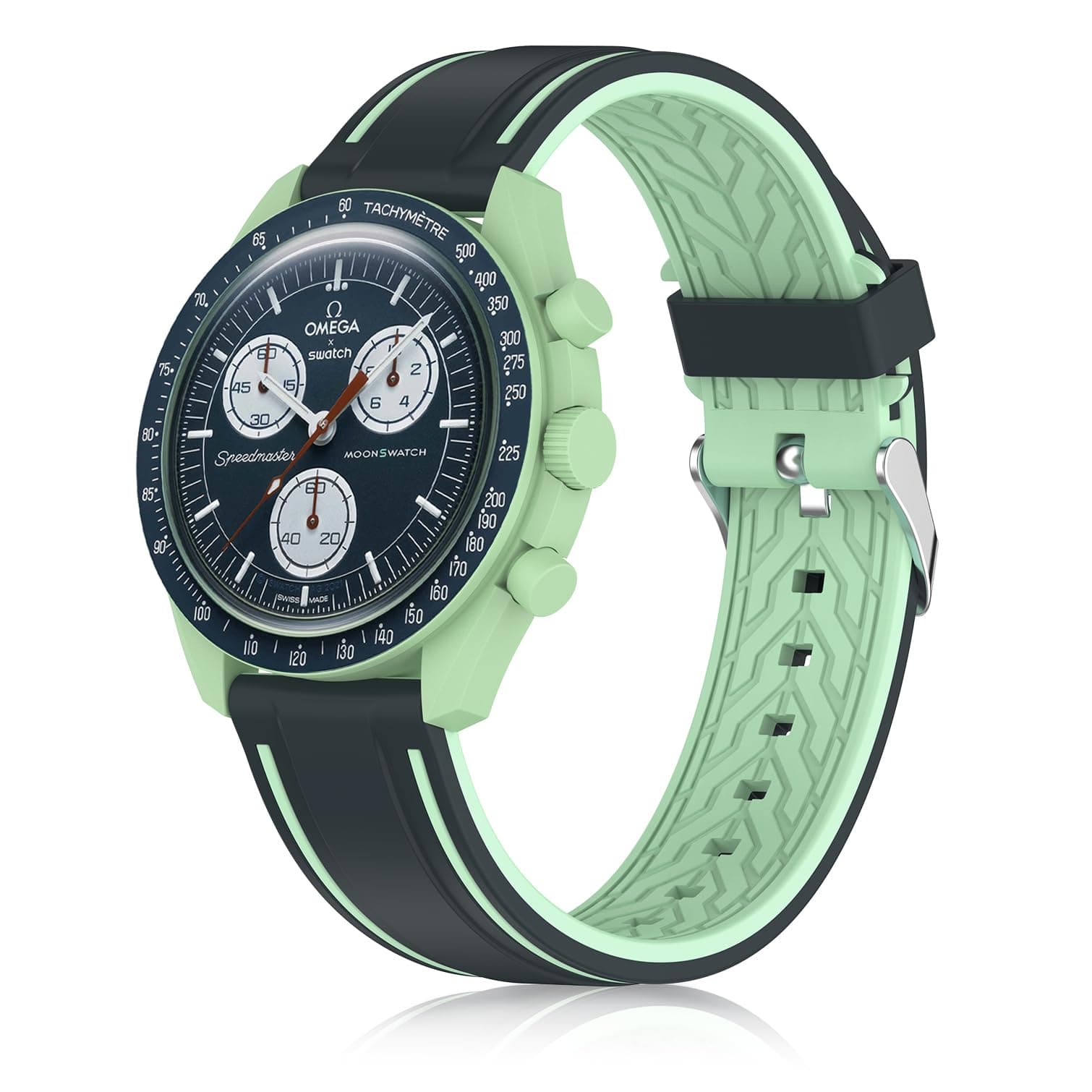 Silicone Band Compatible with Moonswatch,Soft Waterproof Quick Release Rubber 20mm Replacement Watchband for Omega X Swatch Moonswatch Speedmaster/Rolex/SEIKO for Women Men.