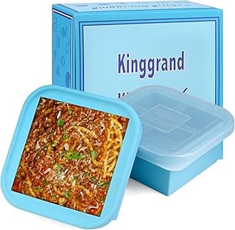 2 Cup Silicone Freezer Trays with Lid 2 Pack Silicone Freezer Molds Make 2 Perfect Soups, Broths, Stews, Sauces, Curries