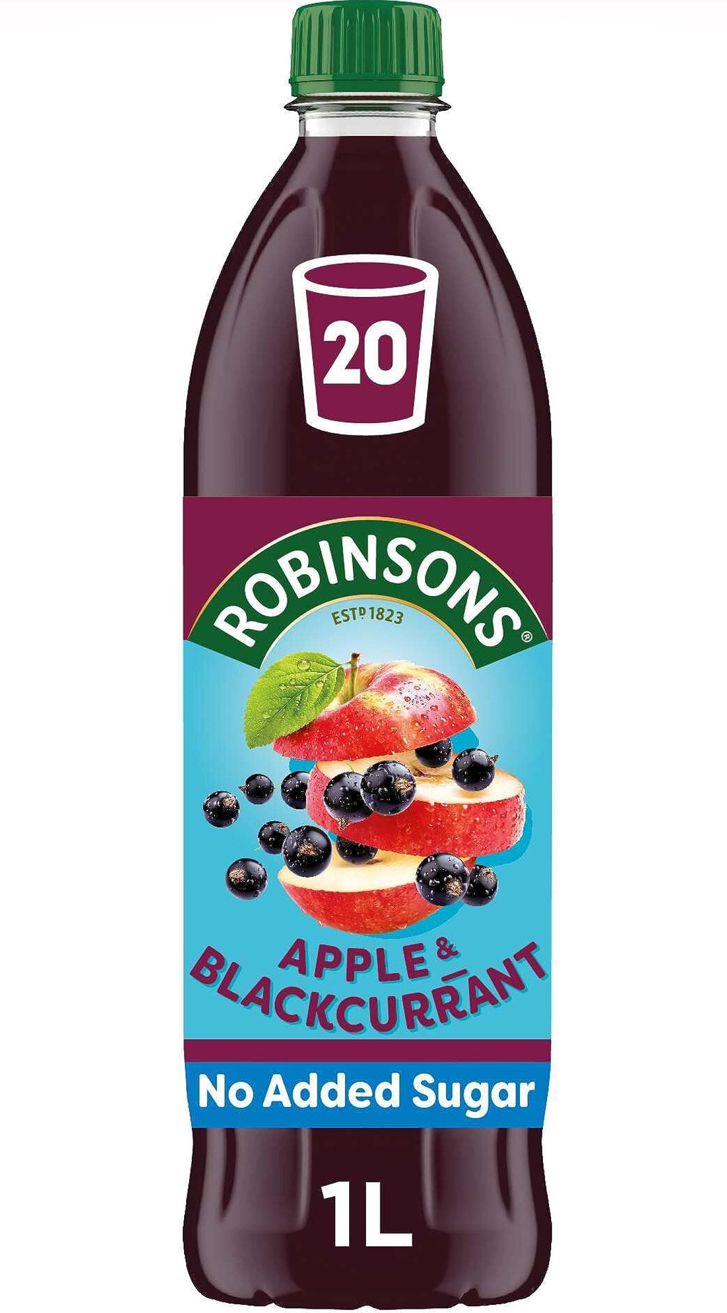 Apple and Blackcurrant Squash No Added Sugar, 1L