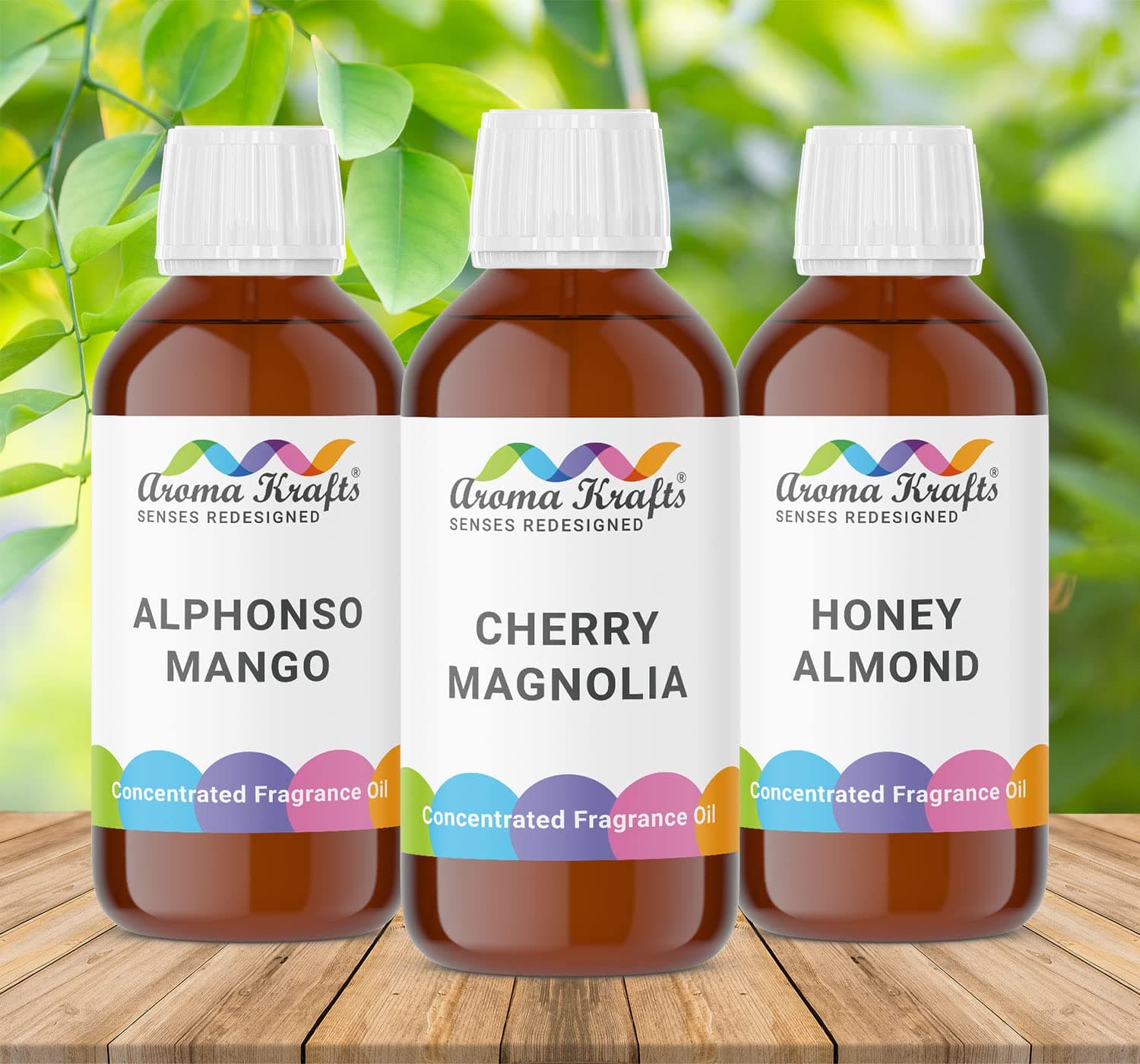Fragrance Oils for Candle Making & Soap Making - Alphonso Mango, Cherry Magnolia, Honey Almond - Set of 3 (30ml each)