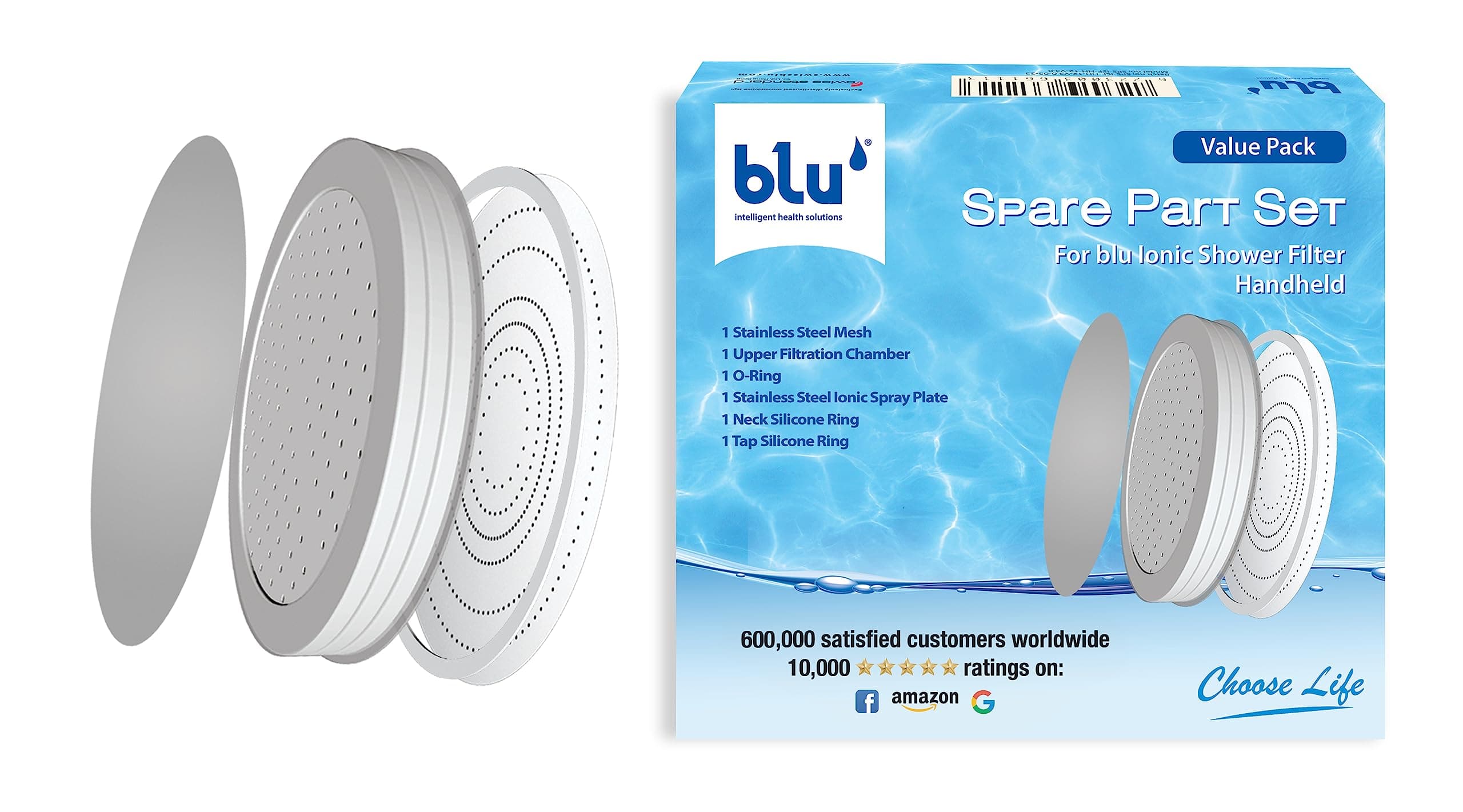 blu Spare Parts Set for blu Ionic Shower head - Handheld