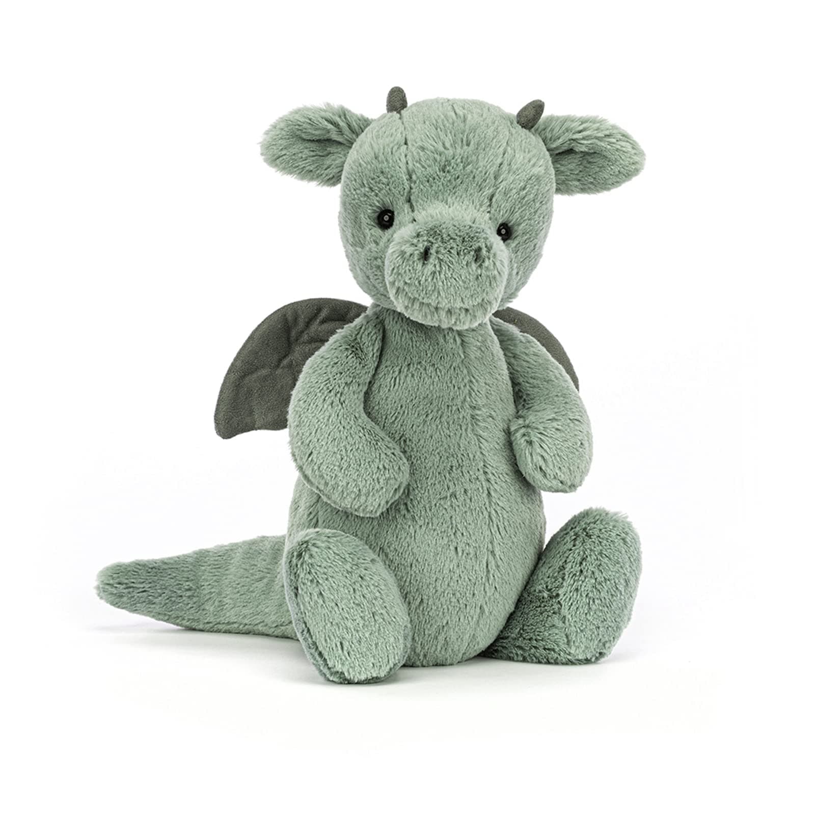 Medium Bashful Green Dragon Plush Soft Toy