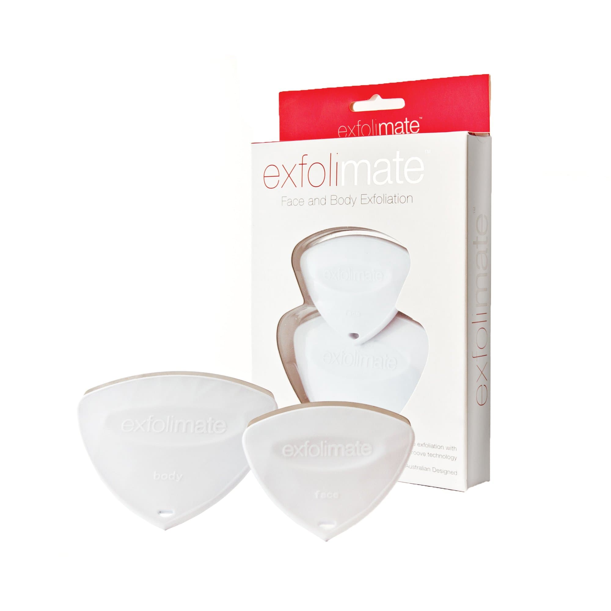 Exfolimate, 2 Piece Face and Body Exfoliation Tool Set - Remove blackheads, clear pores, freshen and revitalize skin.