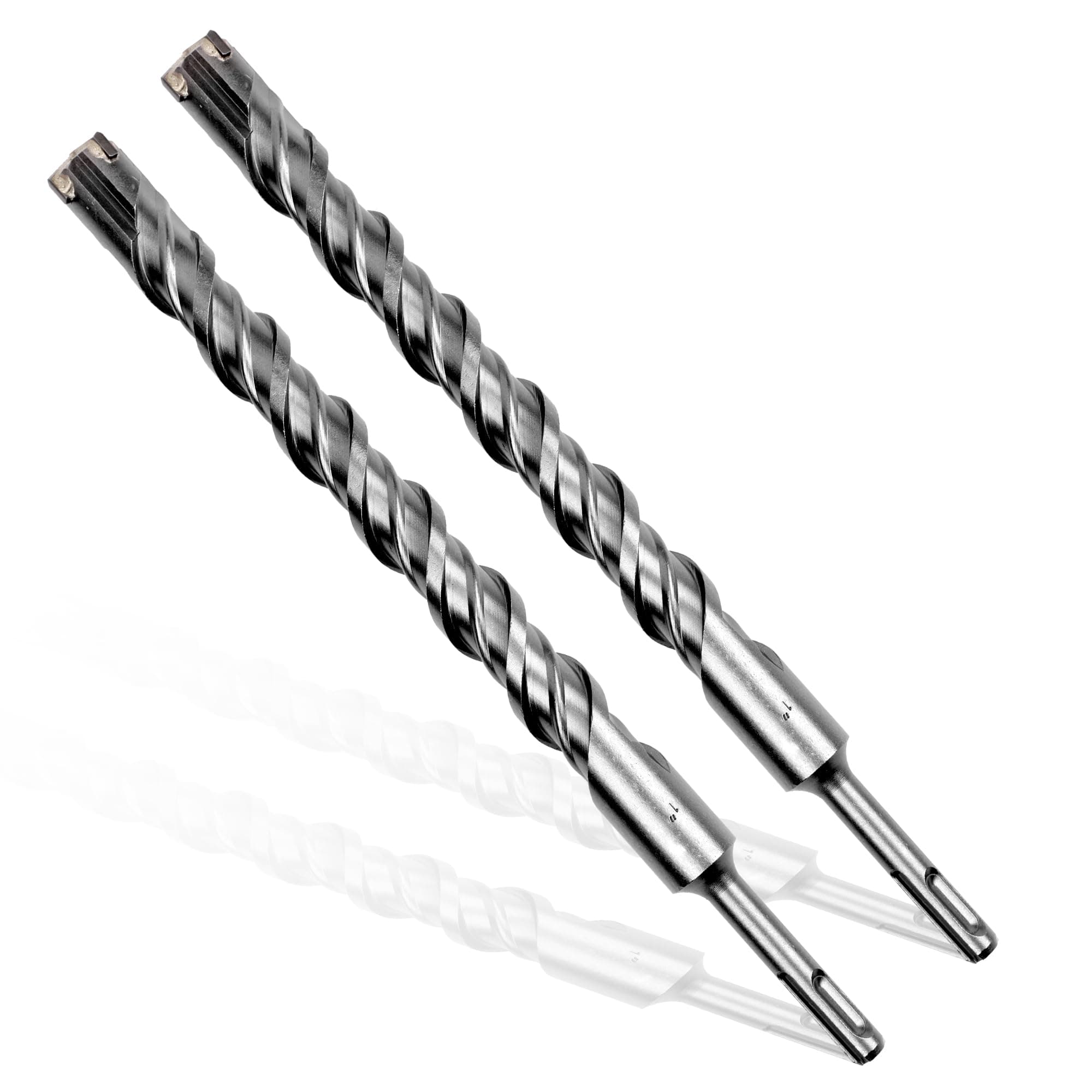 1x12" SDS-Plus Rotary Hammer Drill Bit, Carbide Tip 4-Cutter for Brick,Stone & Concrete, Packed of 2pcs.