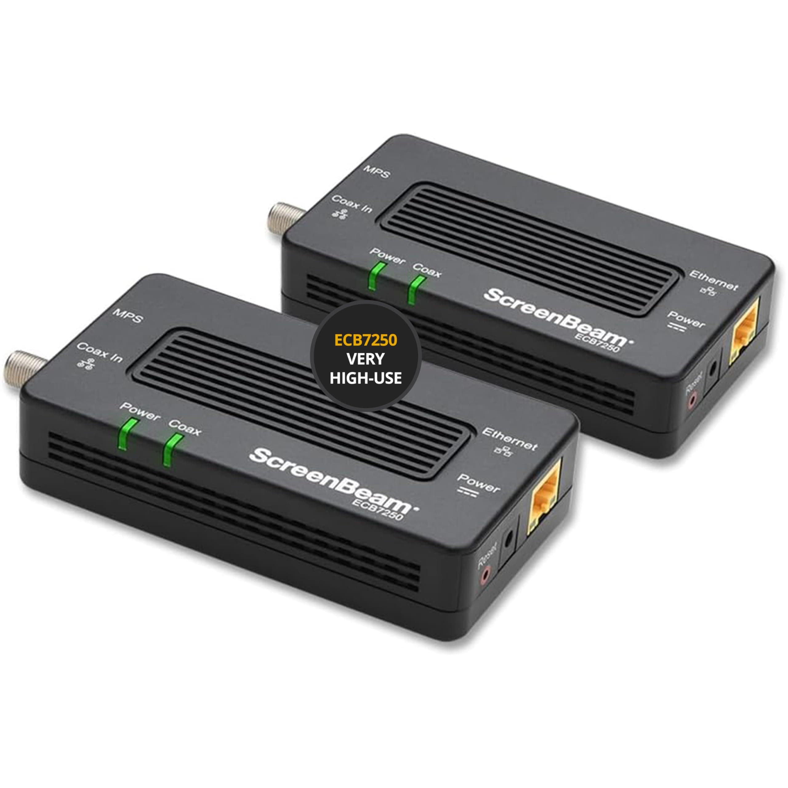ScreenBeam Bonded MoCA 2.5 Network Adapter for Highest Speed Internet, Ethernet Over Coax - Starter Kit (Model: ECB7250K02)