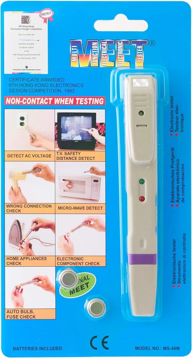 Meet Multifunction Non-Contact Electrical Electronic Sound And Light Feedback Tester With Continuity Polarity Ac/Dc Voltage And Microwave Leakage