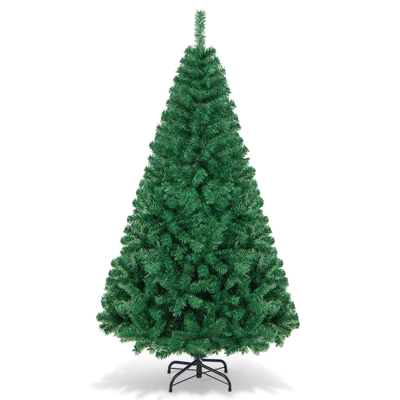 Artificial Christmas Tree, 7 ft Christmas Tree Hinged Xmas Spruce Tree with 950 Branch Tips & Solid Metal Legs, Perfect Christmas Decor for Holiday, Home & Indoor Decoration