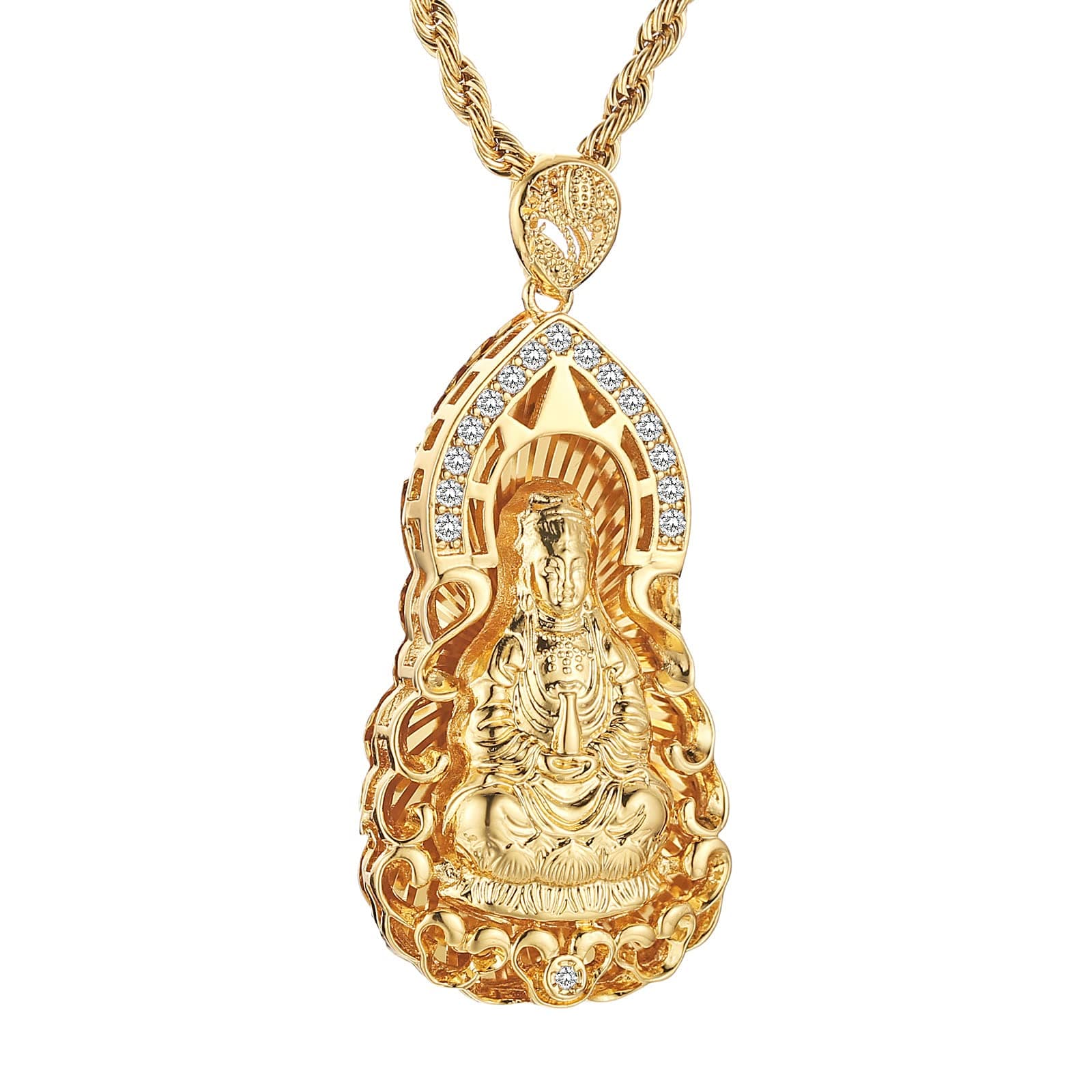 14K Gold Plated Buddha Pendant