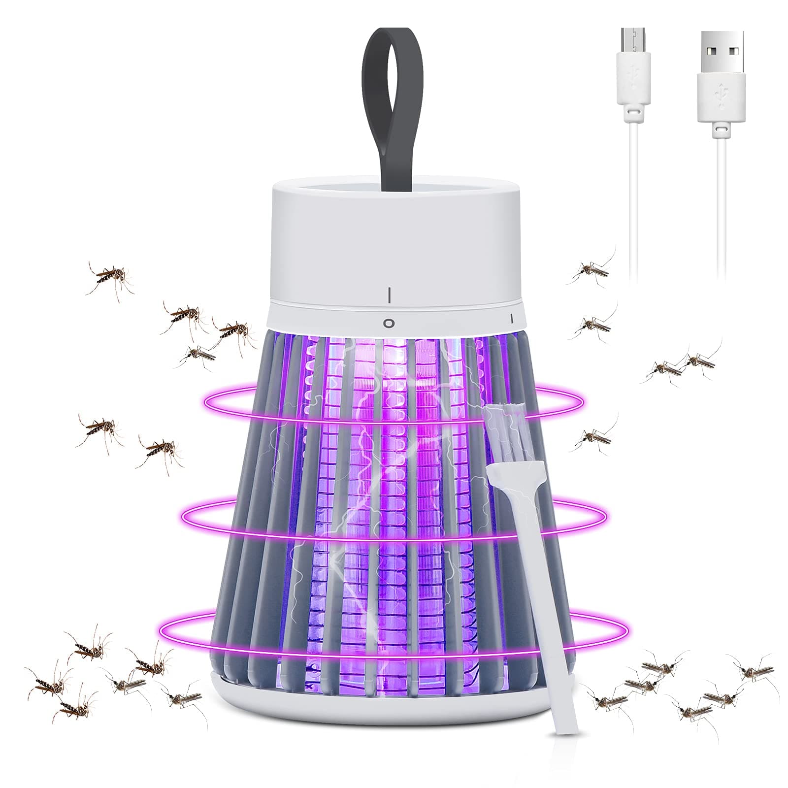 Bug Zapper for Indoor,LED Fly Trap,600V Electric Fly Zapper Indoor ,Insect, Fly, Gnat, and Mosquito Killer ,Super-Fast Ideal for Fly Traps Indoors,for Bedroom, Kitchen, Office