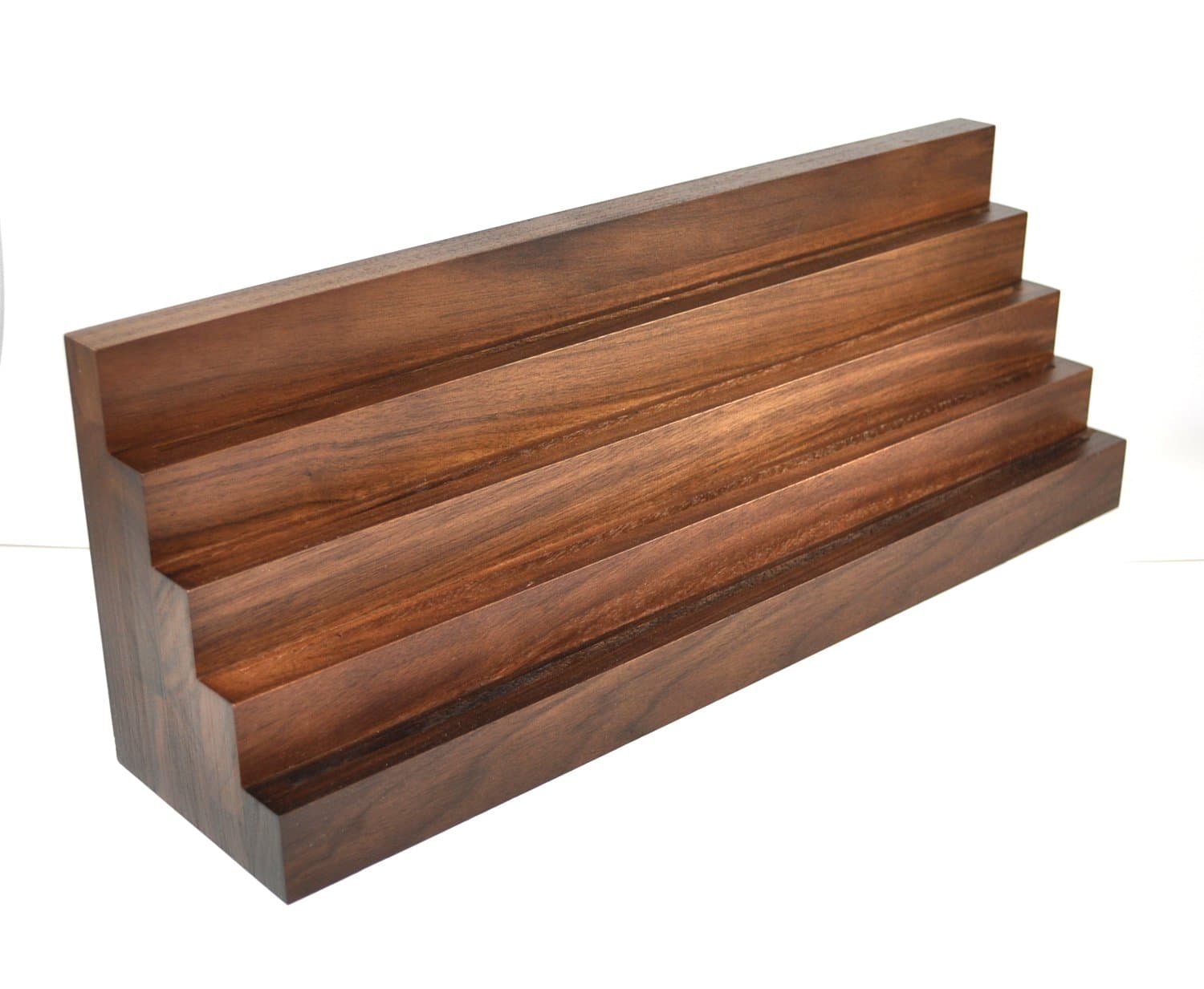 Solid Walnut Coin and Medallion Stand (32 Coins-4 Tier (Long))