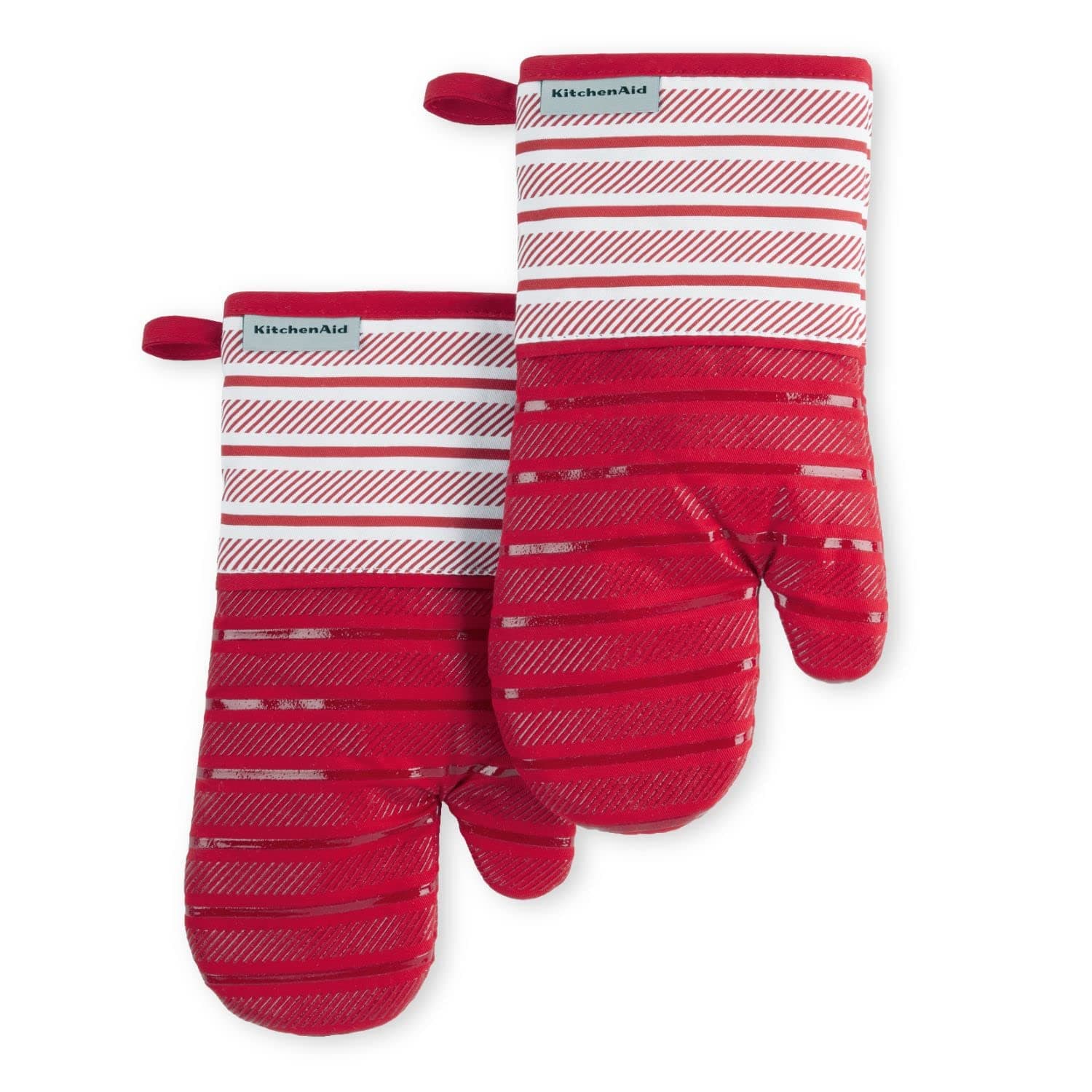 KitchenAid Albany Oven Mitt 2-Pack Set, Passion Red, 7"x13"