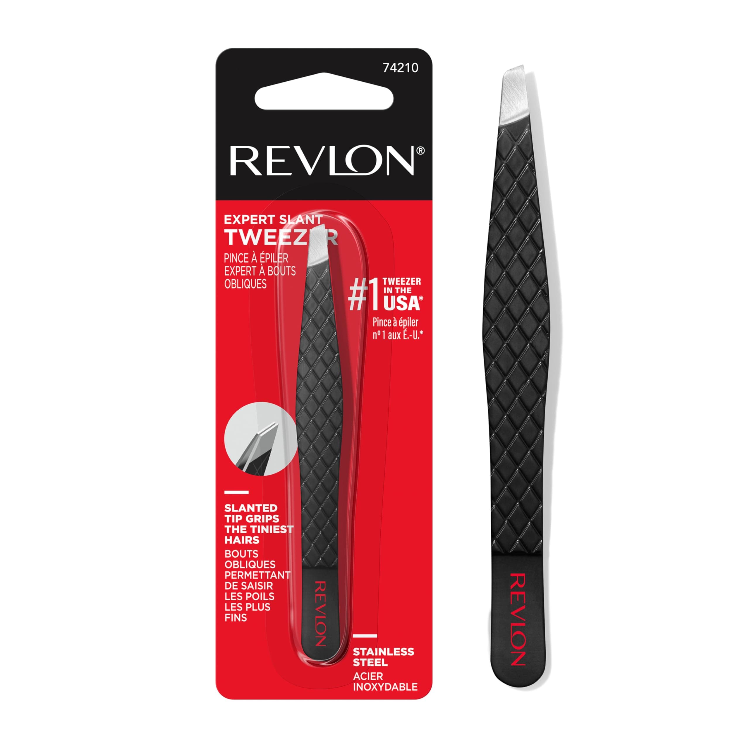 Revlon Expert Tweezer-Slant Tip, 6 pack