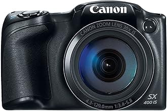 Canon PowerShot SX400 Digital Camera with 30x Optical Zoom Black (Renewed)