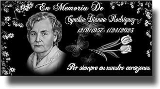 16x8 Granite Gravestone Memorial plaques for Outdoors,Cemetery headstones for Graves,Grave Markers for Cemetery for Humans，Cemetery Tombstone Marker,Grave Stones for Humans