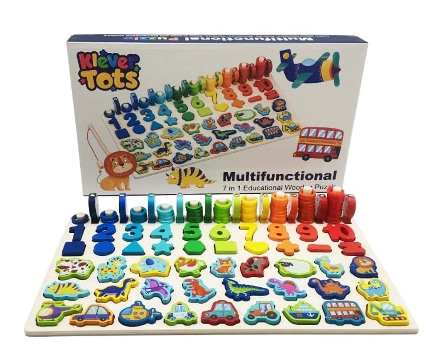 Klevertots Kids' Multifunctional Wooden Stacking Toy