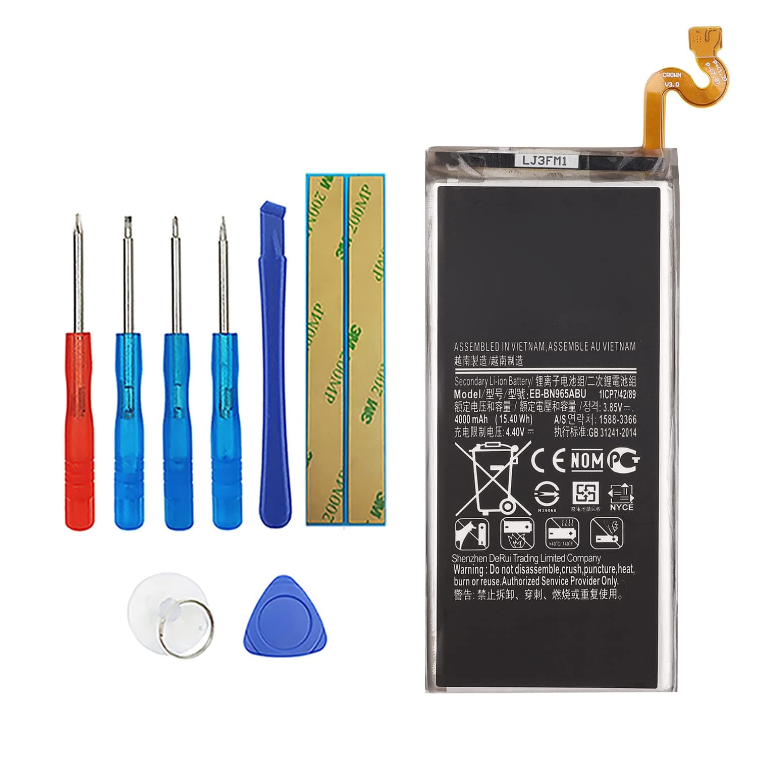 EB-BN965ABU Mobile Phone Battery Compatible with Samsung Galaxy Note 9 N9600 SM-N9600 with Tools