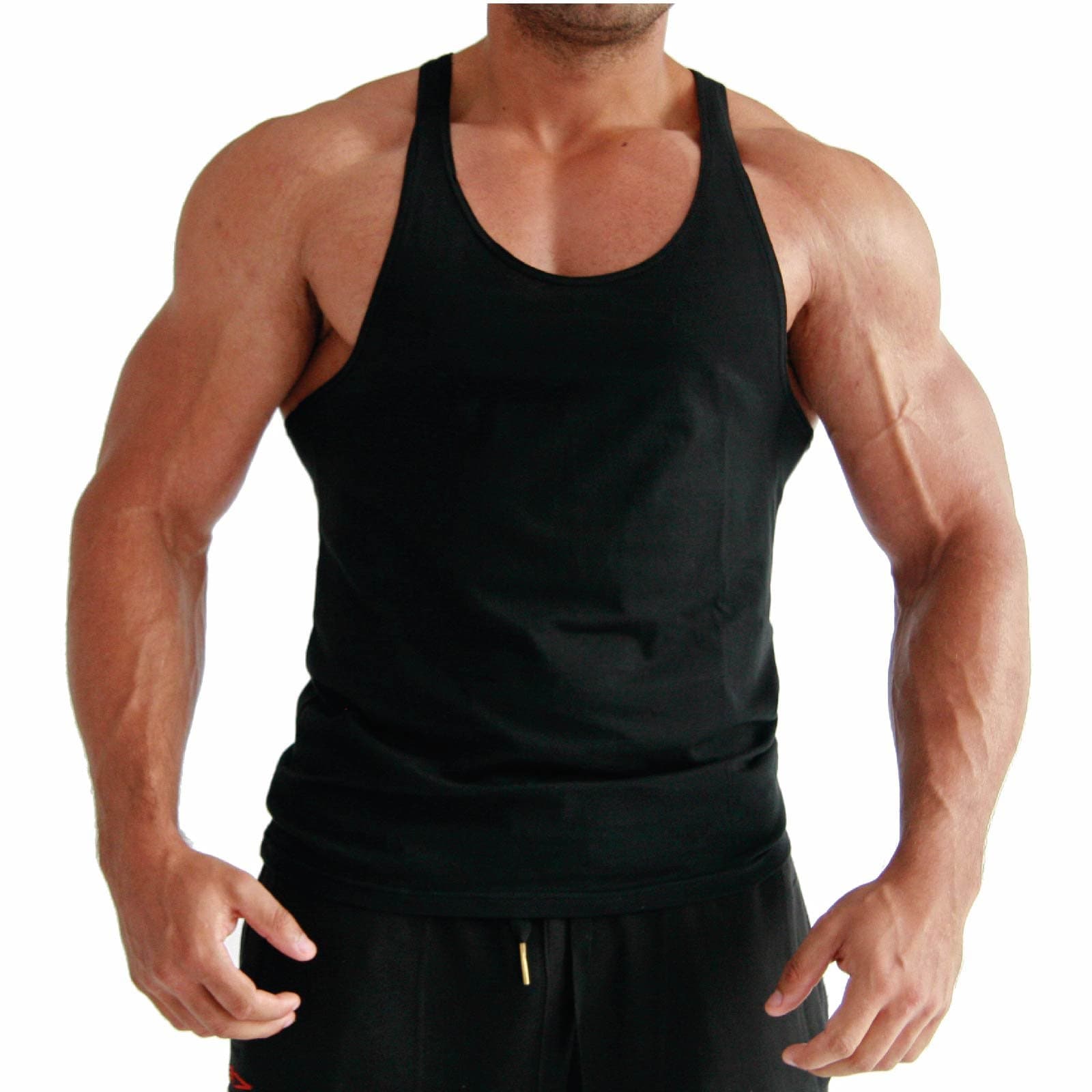 Plain Body Building Stringer Racer Back Tank Top Vest
