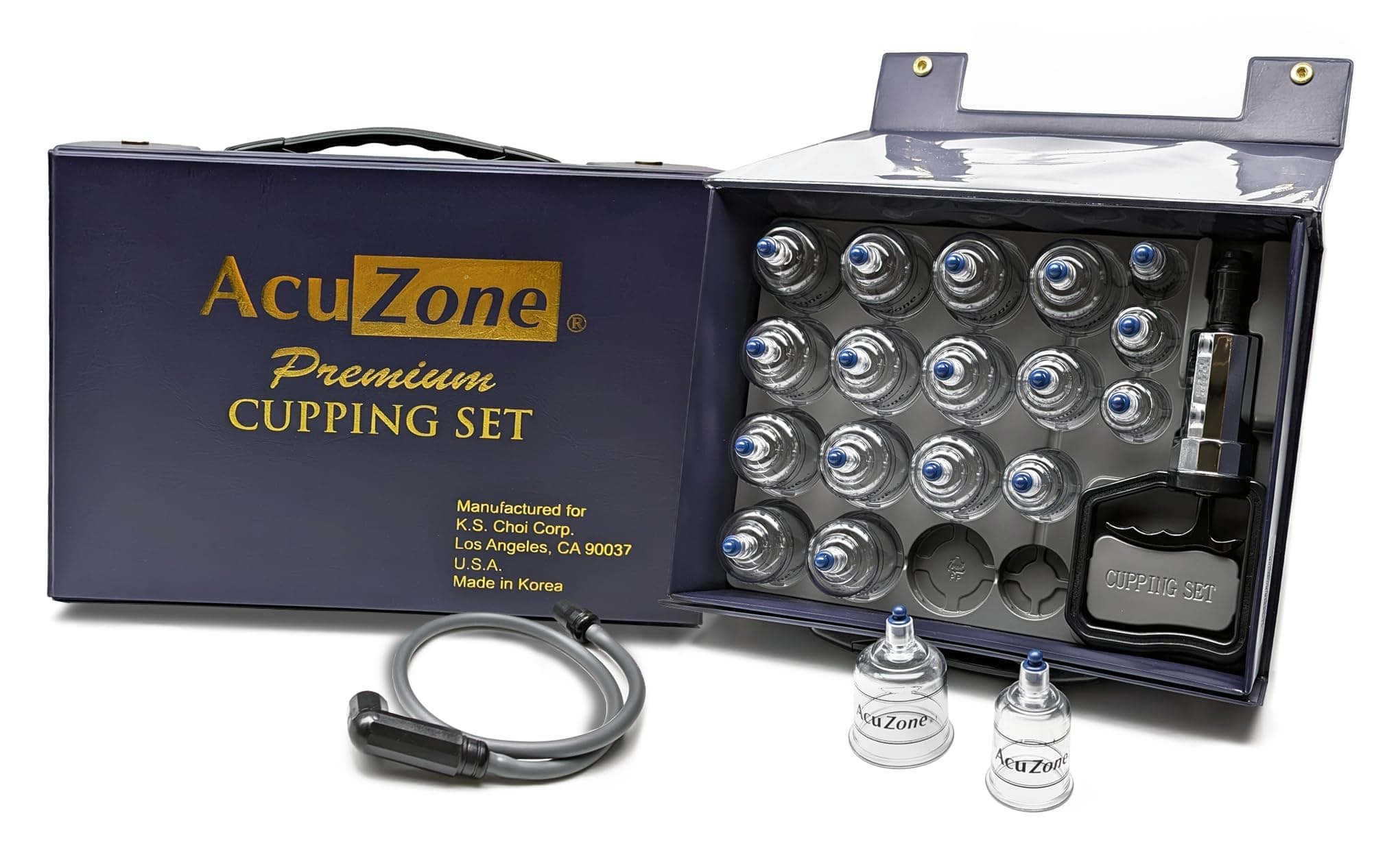 Premium Plastic Cupping Set Includes 19 Cups with Extension Tube