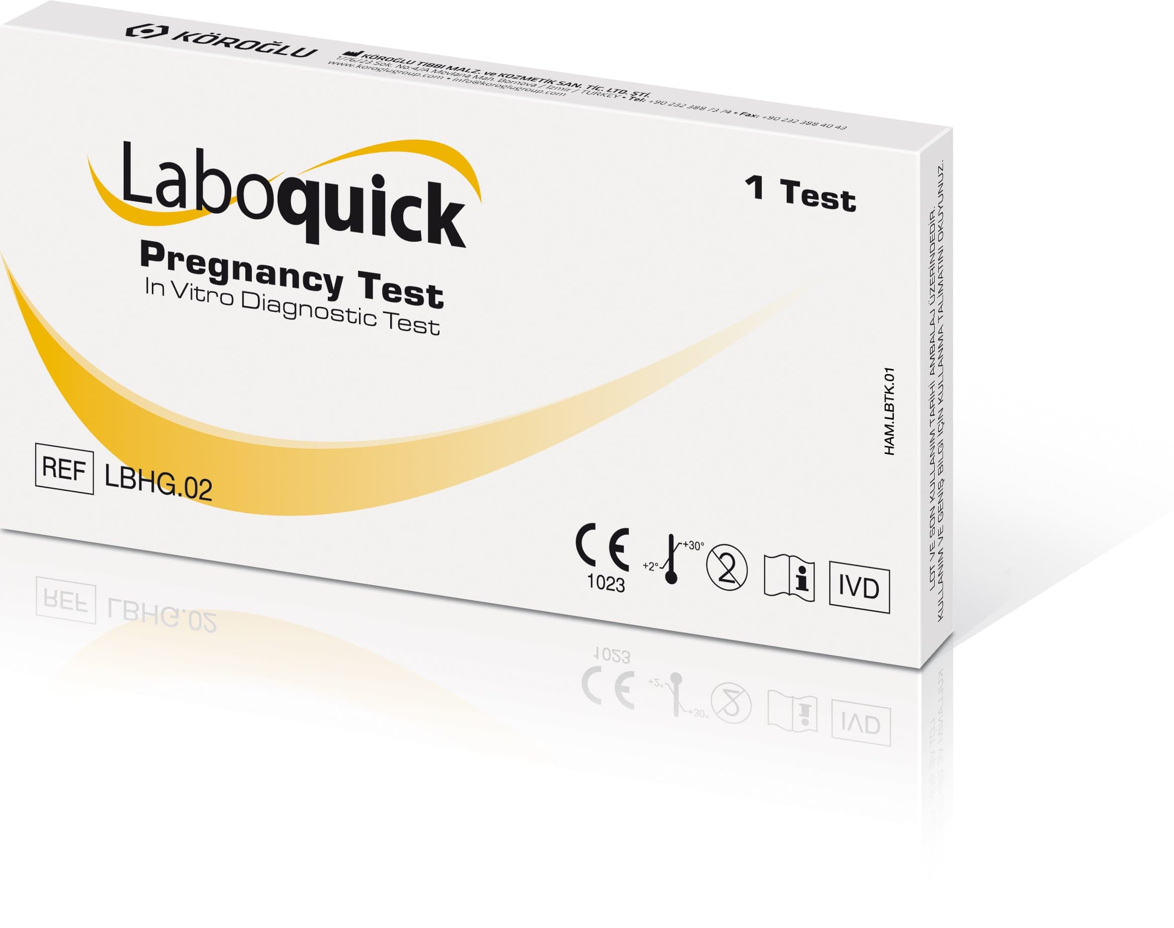 Laboquick Pregnancy Cassette Test Bundle of 2 Box Home Use 1 Test