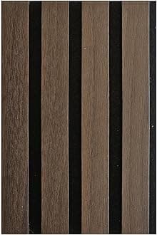 DecorAndDecor Acoustic Slat Wood Wall Panel and Ceiling Panelling Decorative 3D MDF 16cmx24cm - Smoked Oak