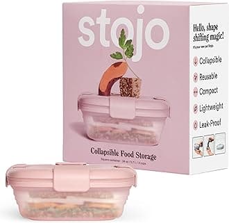 Collapsible Sandwich Box – 24oz, Reusable Food Storage Container, Silicone Bowl for Hot/Cold Food – Meal Prep, Lunch, Camping, Hiking – Dishwasher Safe (Set of 1, Carnation Pink)