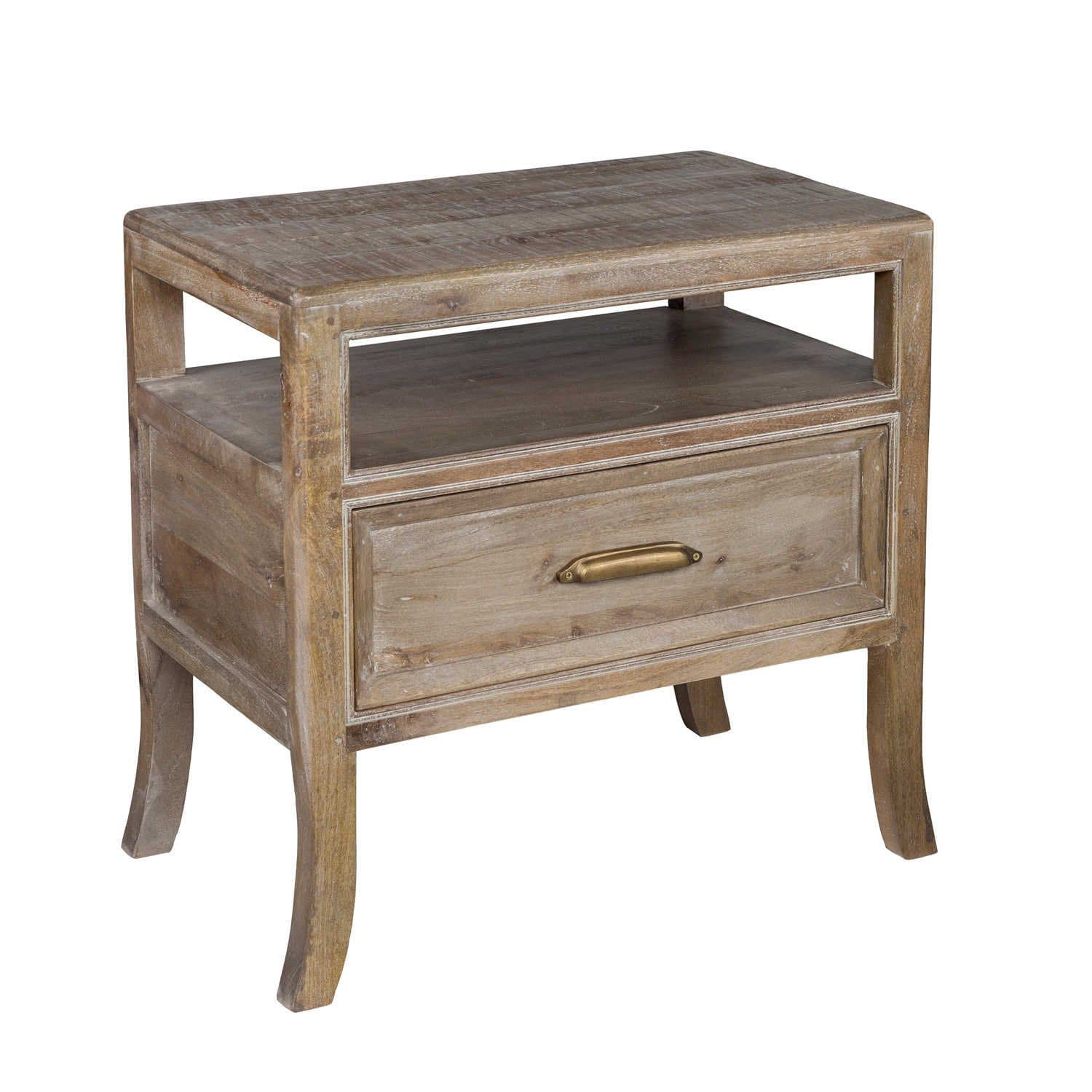 Emily Hand Crafted Solid Wood 1 Drawer Nightstand by Kosas Home