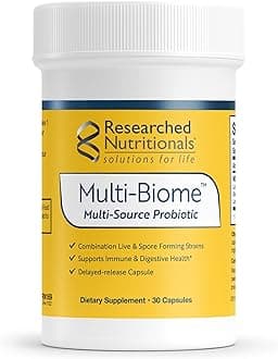 Multi-Biome - Dual-Action Probiotics for Women & Men - Spore + Live Strain Formula with Delayed-Release Capsules for Gut Health, Histamine & Immune Support (30 ct)