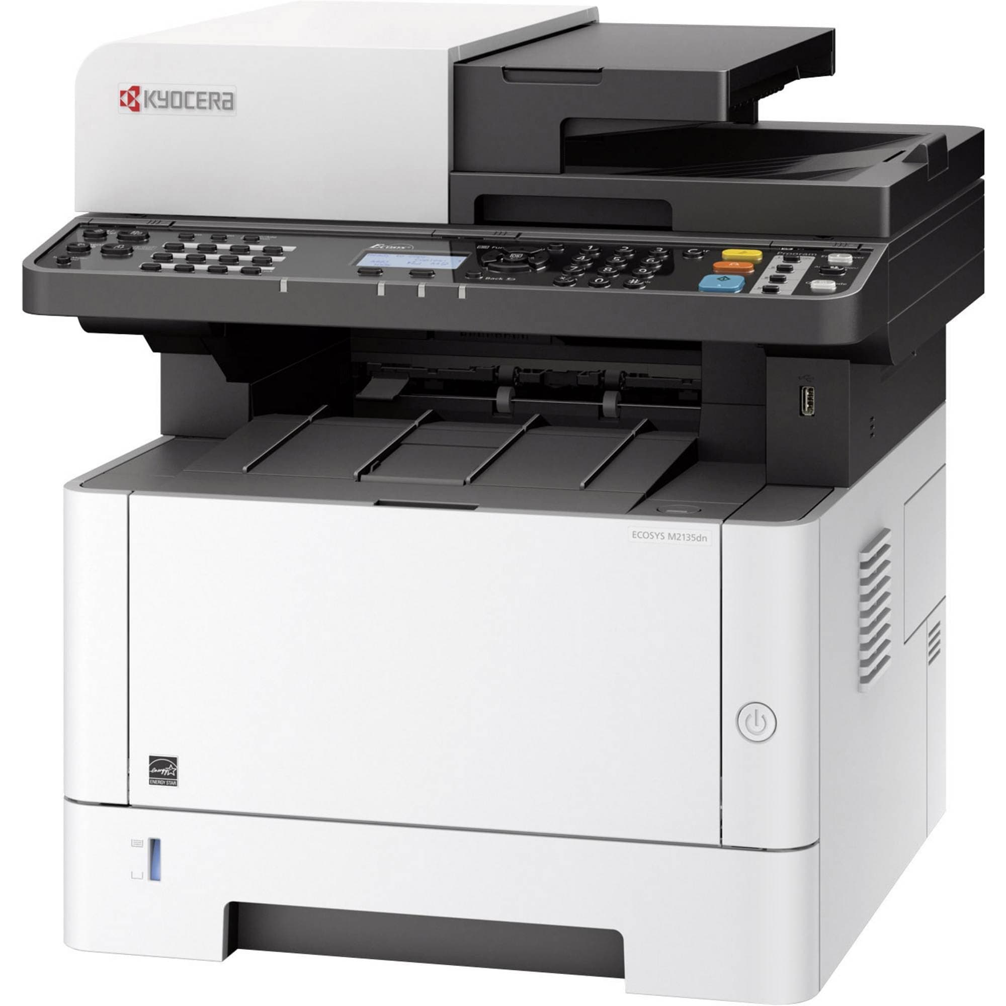 1102PJ2US0 ECOSYS P2135dn Black & White Network Printer, Fast Output Speed of 37 Pages per Minute, Warm Up Time 16.5 seconds or less from main power on and sleep, First Page Out 8 seconds or l