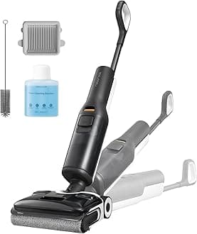 - F25 ALT Vacuum Mop, Wet Dry Vacuum Cleaner, Cordless Hard Floor Cleaner Machine with AI Assistant Wheels, 180° Lie-Flat, 194°F Hot Air Flash Drying & Self Cleaning Electric Mop