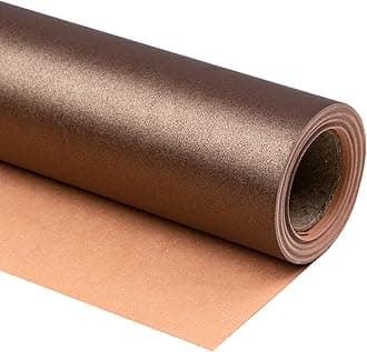 RUSPEPA Chocolate Brown Matte Wrapping Paper - Solid Color Pearly - luster Paper Perfect for Wedding, Birthday, Christmas, Baby Shower -17 Inches X 32.8 Feet
