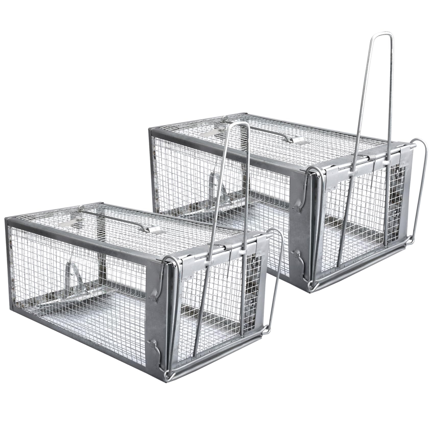 2-Pack Rat Traps Humane Live Chipmunk Mouse Trap Cages for Indoor and Outdoor Use